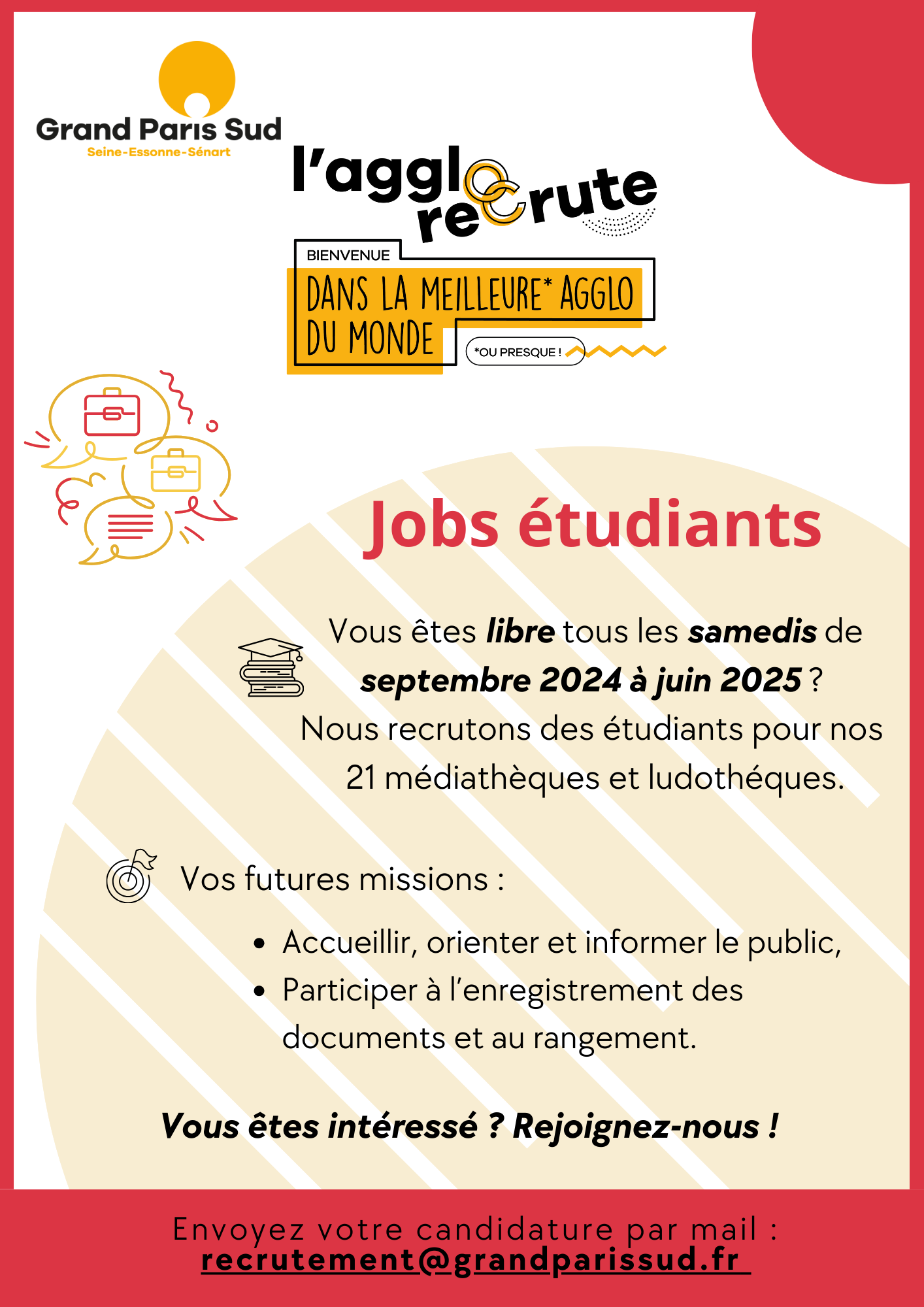 Jobs étudiants Grand Paris Sud